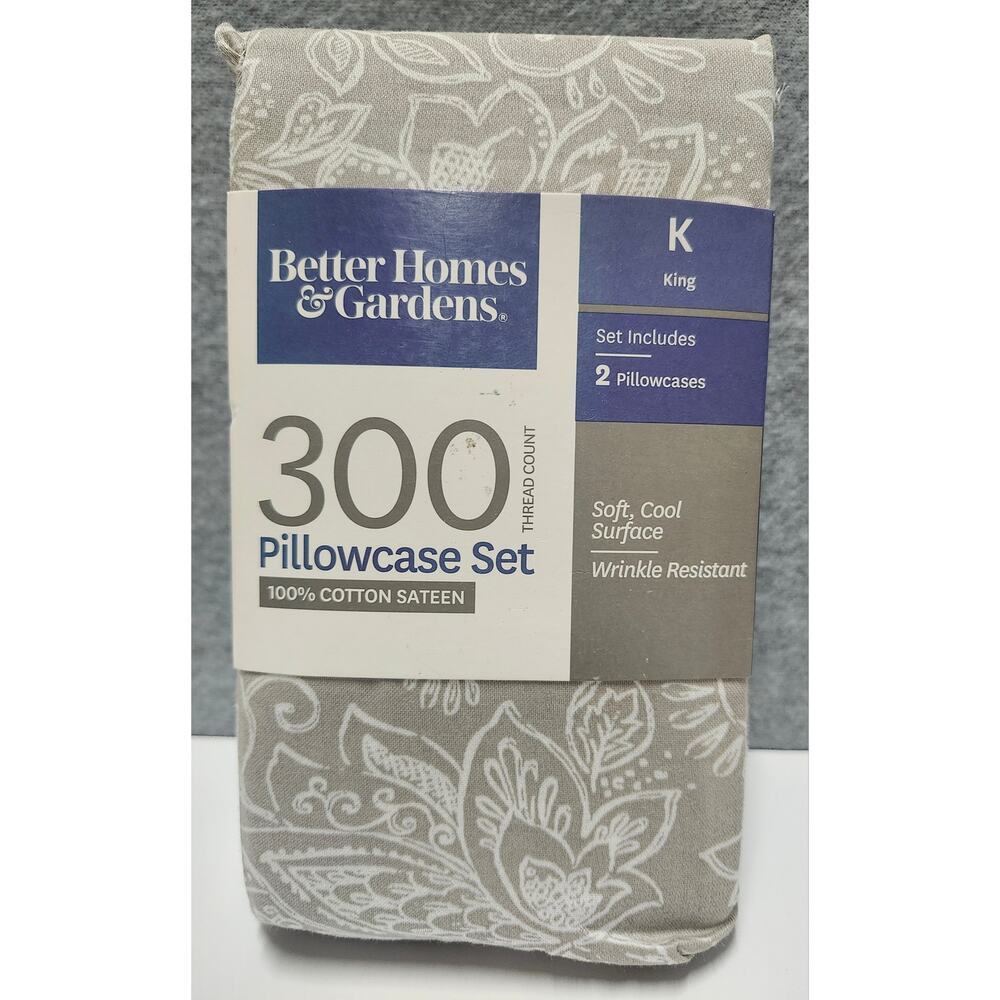 Better Homes Gardens Gray Pumice Vanilla Dream King Pillowcases